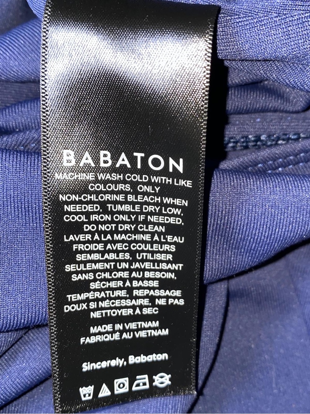 Aritzia Babaton Contour Crew Short-Sleeve Bodysuit Cobalt Blue - Size XS - Picture 11 of 12